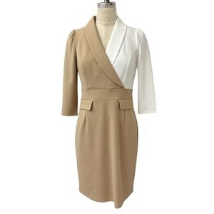NWT Glamour Khaki White Blazer Dress